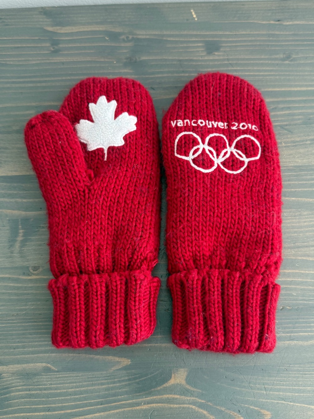 Hudson’s Bay Vancouver Olympic maple leaf mittens 2010